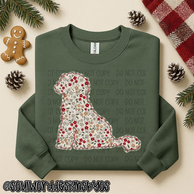 Christmas Faux Quilted Dogs Round 3 - DIGITAL DOWNLOAD