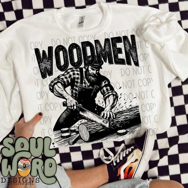 Woodmen Mascot Black & White - DIGITAL DOWNLOAD