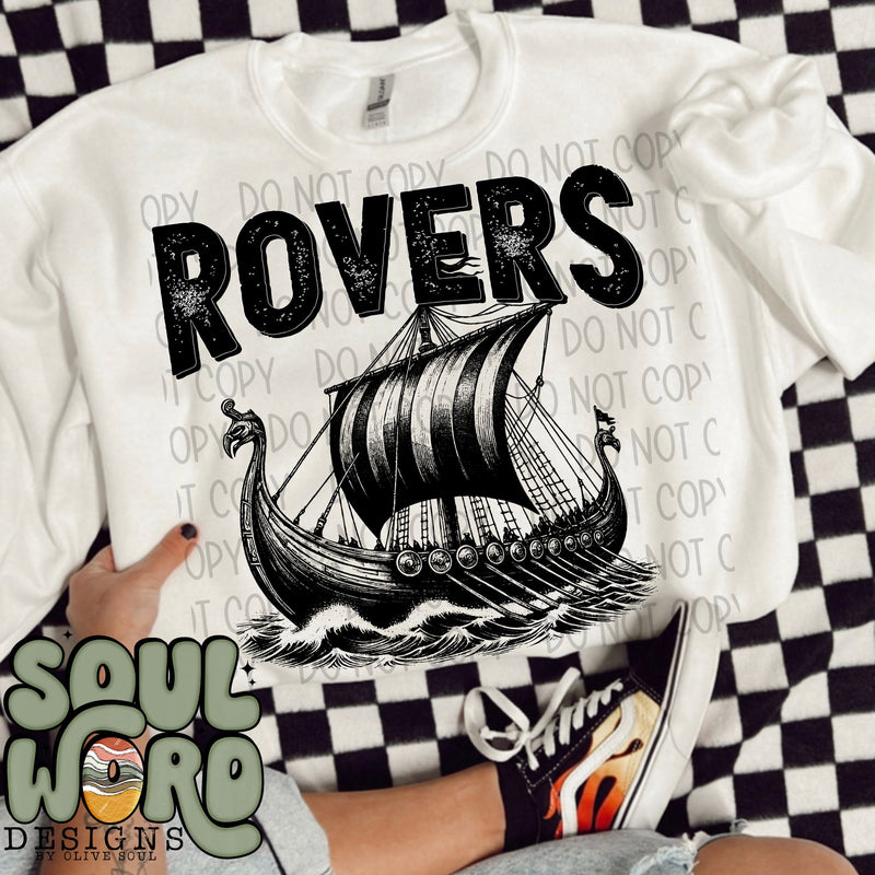 Rovers Mascot Black & White - DIGITAL DOWNLOAD