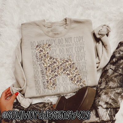 Duck Camo Dogs A-M - DIGITAL DOWNLOAD