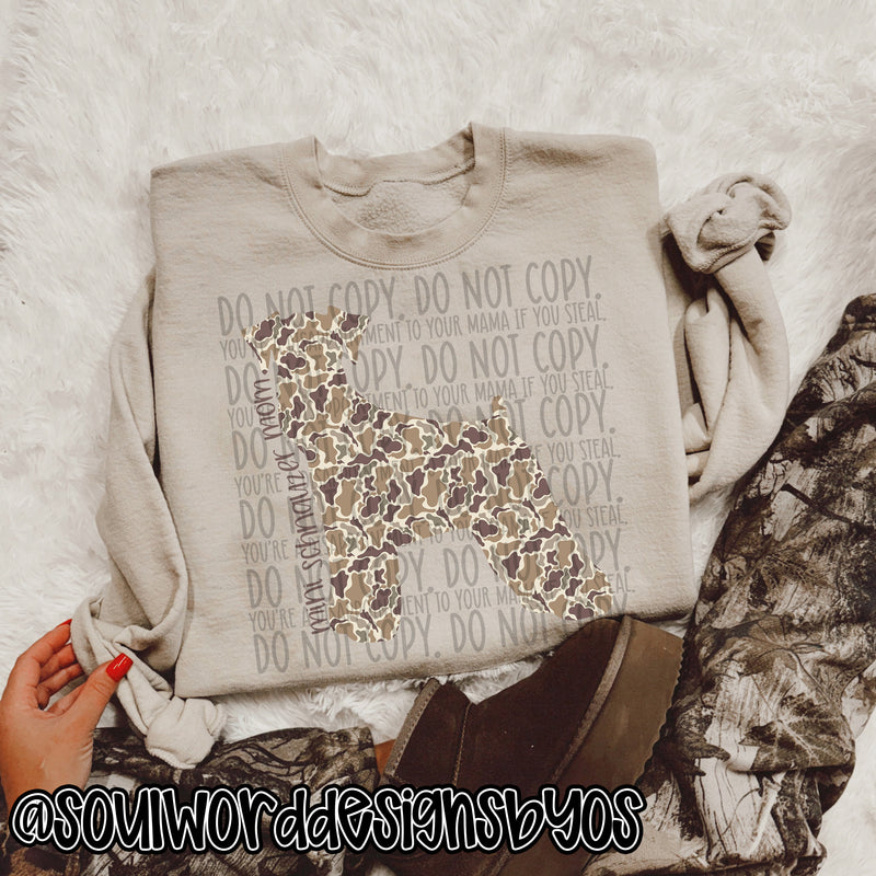 Duck Camo Dogs A-M - DIGITAL DOWNLOAD