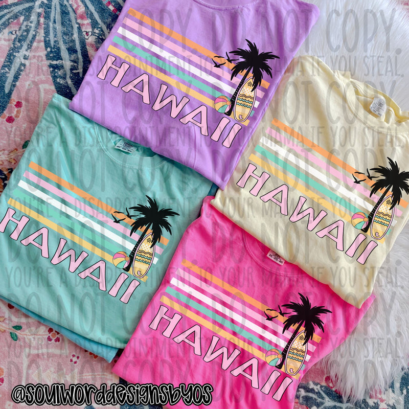Hawaii Retro Stripe - DIGITAL DOWNLOAD