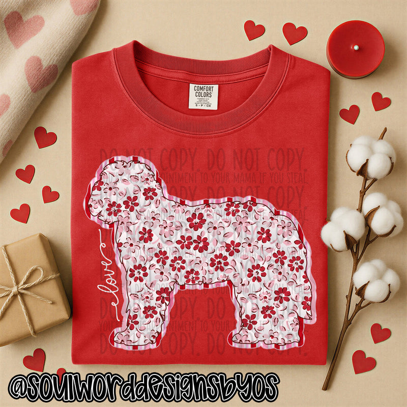 Valentine Faux Quilted Dogs - DIGITAL DOWNLOAD