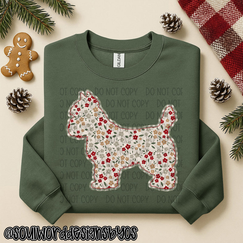 Christmas Faux Quilted Dogs Round 1 - DIGITAL DOWNLOAD