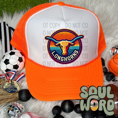 Neon Hat Patch Faux Embroidered Mascot Bundle - DIGITAL DOWNLOAD
