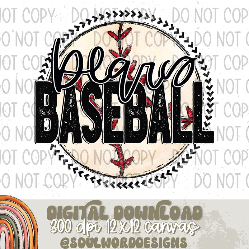 Bears Baseball Circle Mascot - DIGITAL DOWNLOAD