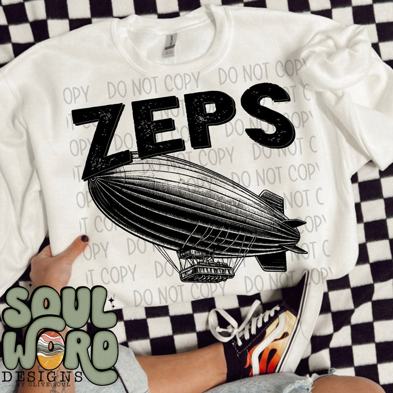 Zeps Mascot Black & White - DIGITAL DOWNLOAD