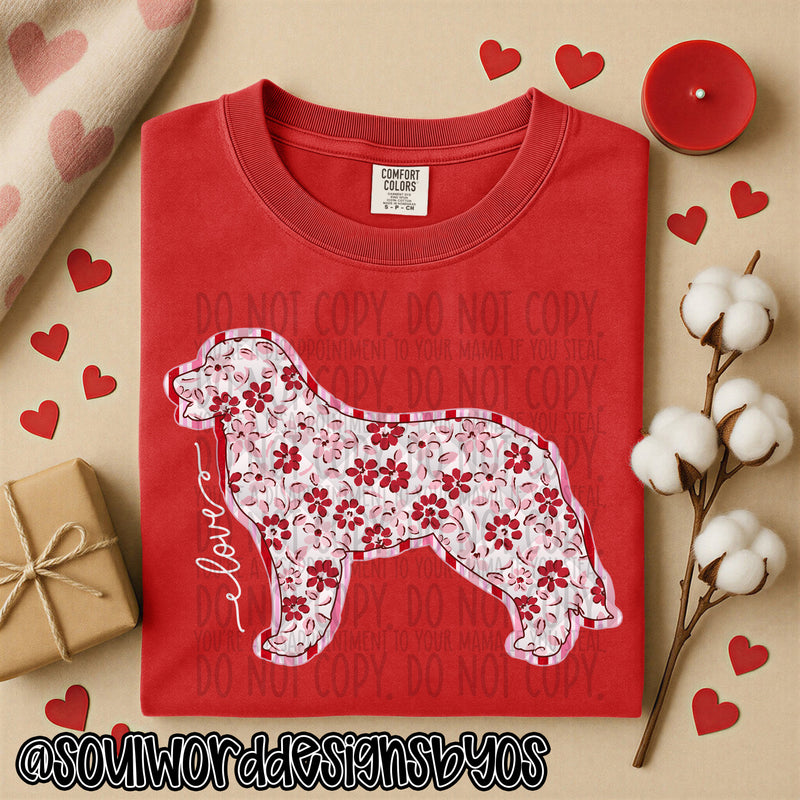 Valentine Faux Quilted Dogs - DIGITAL DOWNLOAD