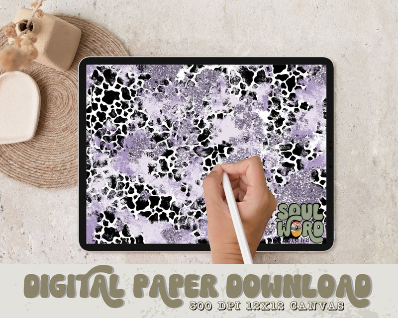 Purple Hue Mashup 12x12 Digital Paper Design - DIGITAL DOWNLOAD