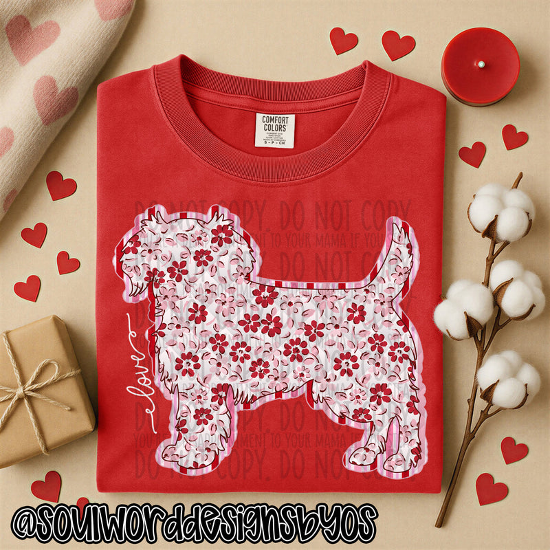 Valentine Faux Quilted Dogs - DIGITAL DOWNLOAD