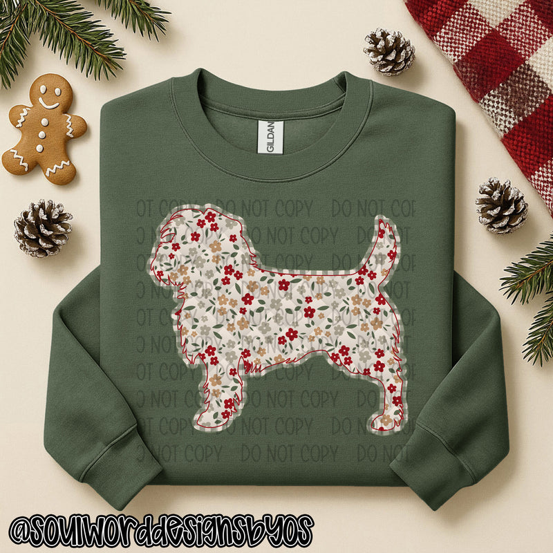Christmas Faux Quilted Dogs Round 2 - DIGITAL DOWNLOAD