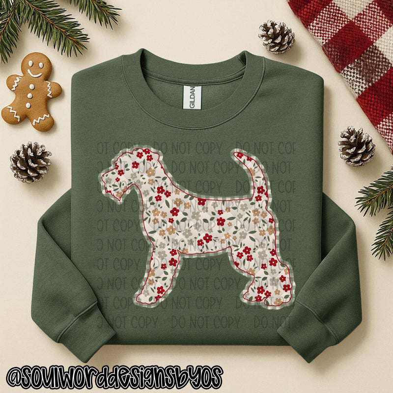Christmas Faux Quilted Dogs Round 1 - DIGITAL DOWNLOAD