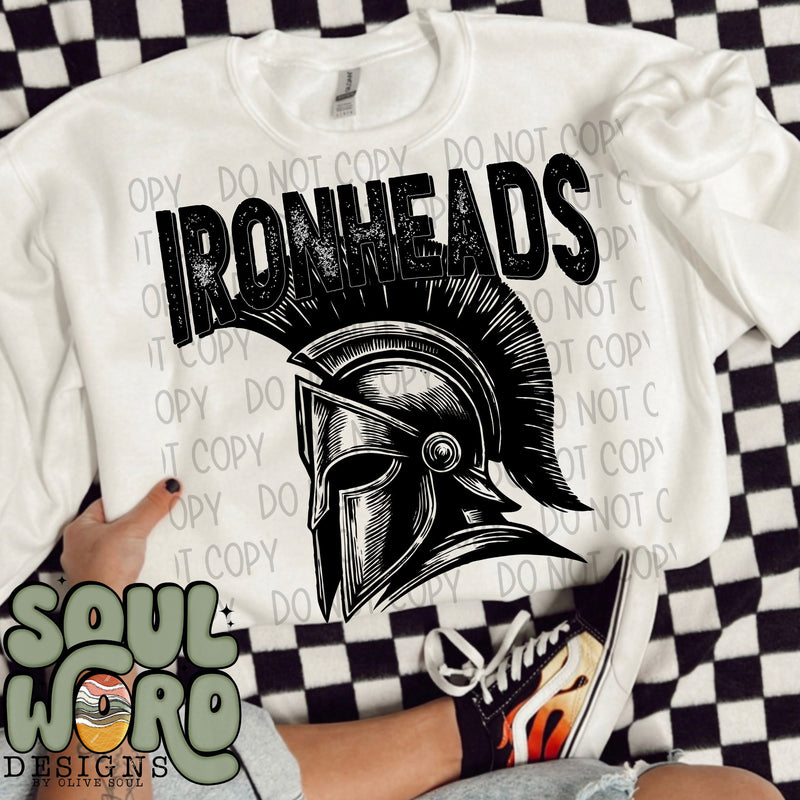 Ironheads Mascot Black & White - DIGITAL DOWNLOAD