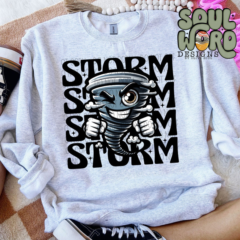 Storm Tornado Winking Mascot - DIGITAL DOWNLOAD