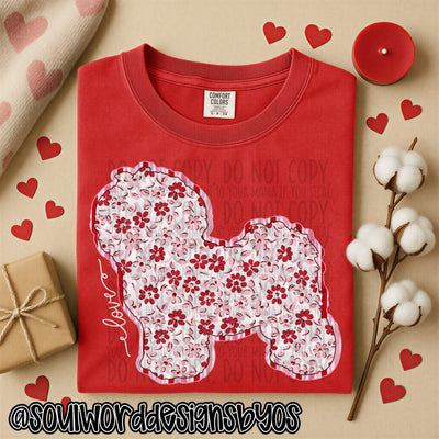 Valentine Faux Quilted Dogs - DIGITAL DOWNLOAD