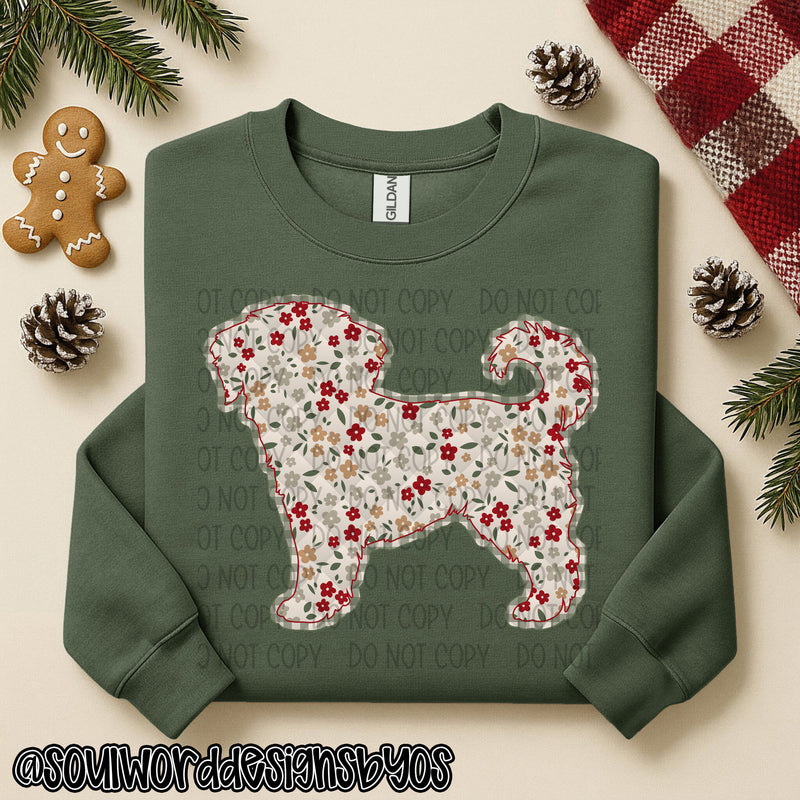 Christmas Faux Quilted Dogs Round 3 - DIGITAL DOWNLOAD