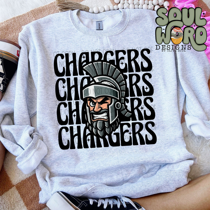 Chargers (Spartan) Winking Mascot - DIGITAL DOWNLOAD