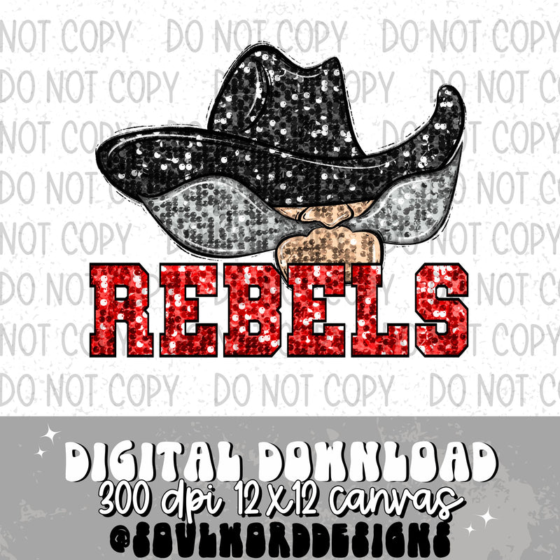 Rebels Sequin Mascot - DIGITAL DOWNLOAD