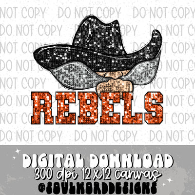 Rebels Sequin Mascot - DIGITAL DOWNLOAD