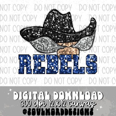 Rebels Sequin Mascot - DIGITAL DOWNLOAD