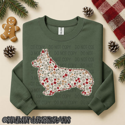 Christmas Faux Quilted Dogs Round 2 - DIGITAL DOWNLOAD