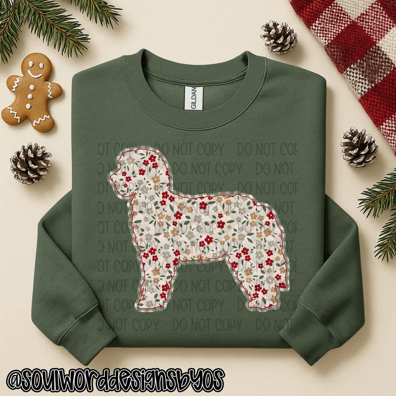 Christmas Faux Quilted Dogs Round 3 - DIGITAL DOWNLOAD