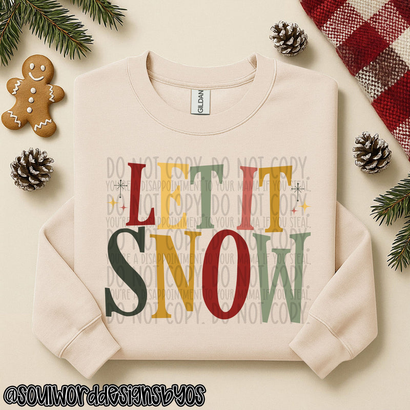 Vintage Let It Snow - DIGITAL DOWNLOAD