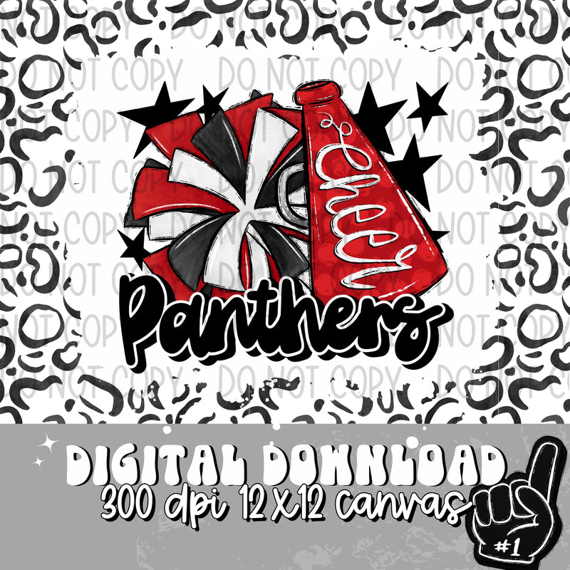 Panthers Red Cheer - DIGITAL DOWNLOAD