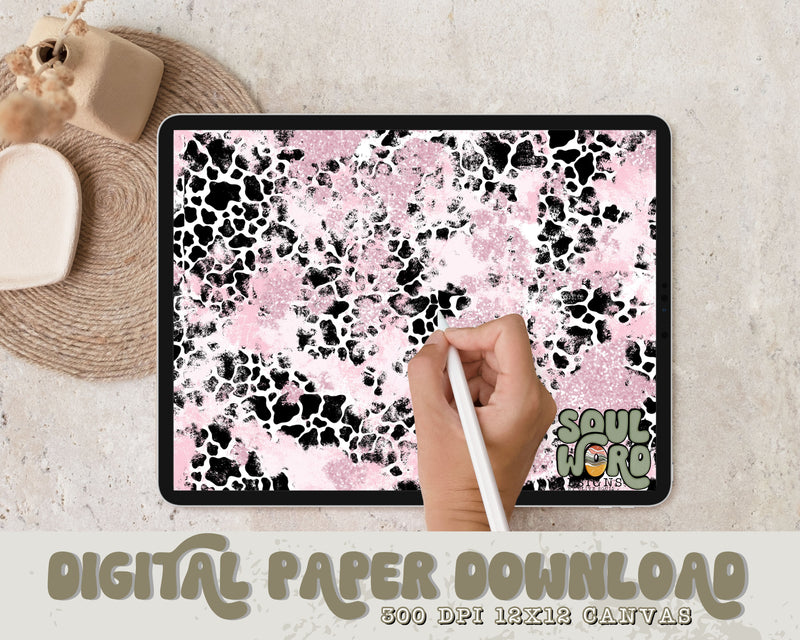 Pink Hue Mashup 12x12 Digital Paper Design - DIGITAL DOWNLOAD