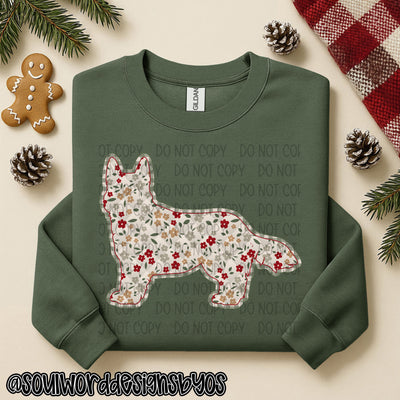 Christmas Faux Quilted Dogs Round 2 - DIGITAL DOWNLOAD