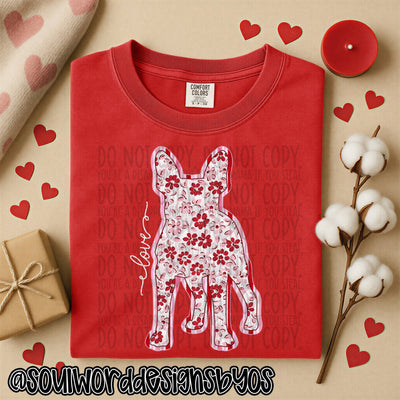Valentine Faux Quilted Dogs - DIGITAL DOWNLOAD