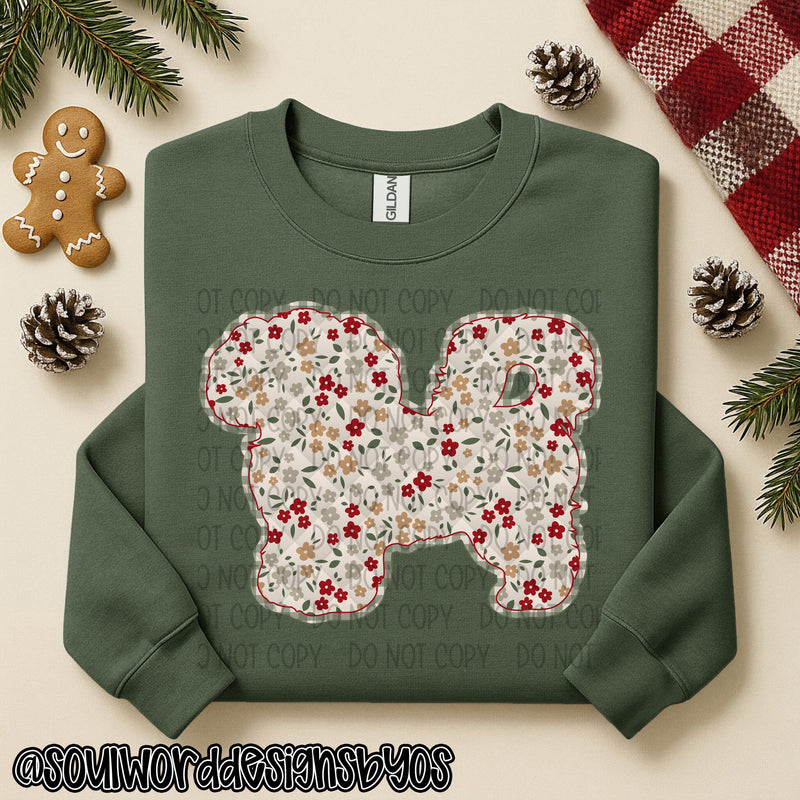 Christmas Faux Quilted Dogs Round 3 - DIGITAL DOWNLOAD