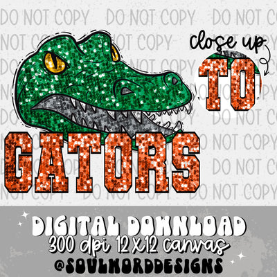 Gators Sequin Mascot - DIGITAL DOWNLOAD