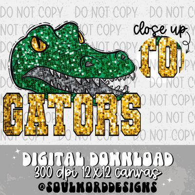 Gators Sequin Mascot - DIGITAL DOWNLOAD