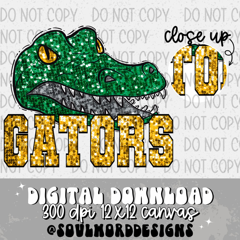 Gators Sequin Mascot - DIGITAL DOWNLOAD