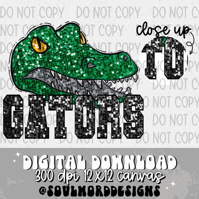 Gators Sequin Mascot - DIGITAL DOWNLOAD