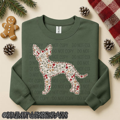 Christmas Faux Quilted Dogs Round 3 - DIGITAL DOWNLOAD