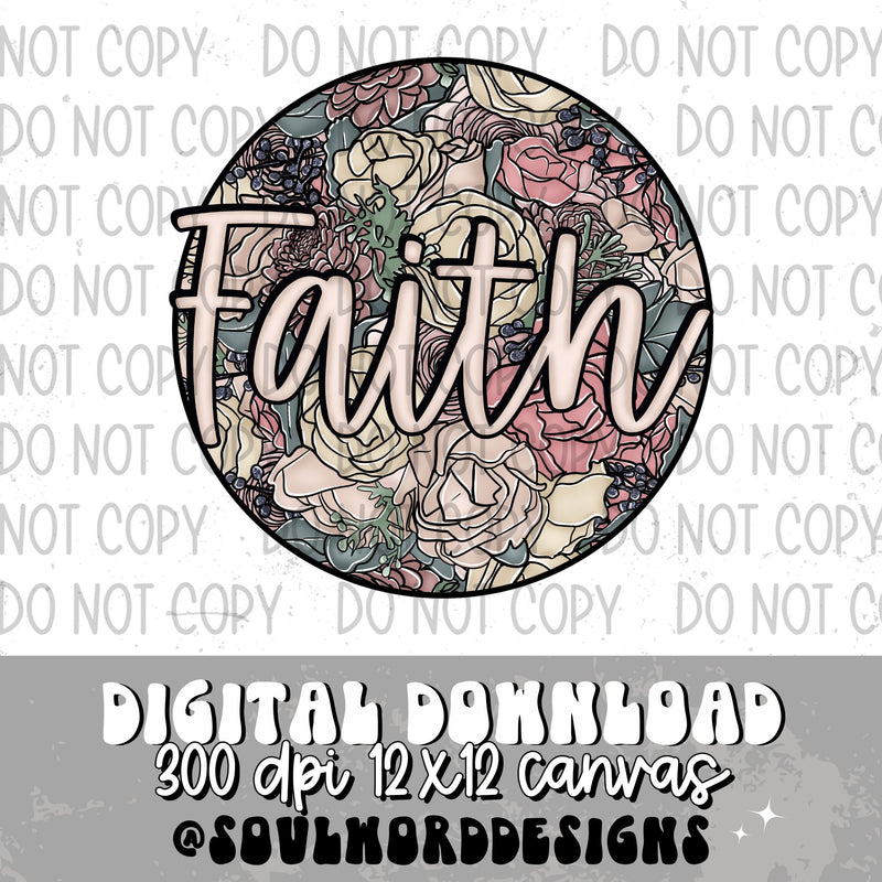 Faith Floral - DIGITAL DOWNLOAD