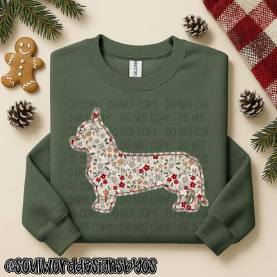 Christmas Faux Quilted Dogs Round 1 - DIGITAL DOWNLOAD