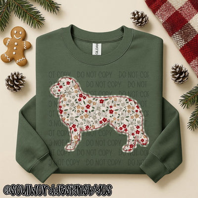 Christmas Faux Quilted Dogs Round 2 - DIGITAL DOWNLOAD