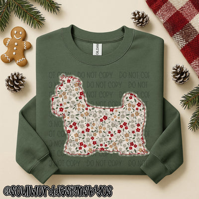 Christmas Faux Quilted Dogs Round 3 - DIGITAL DOWNLOAD