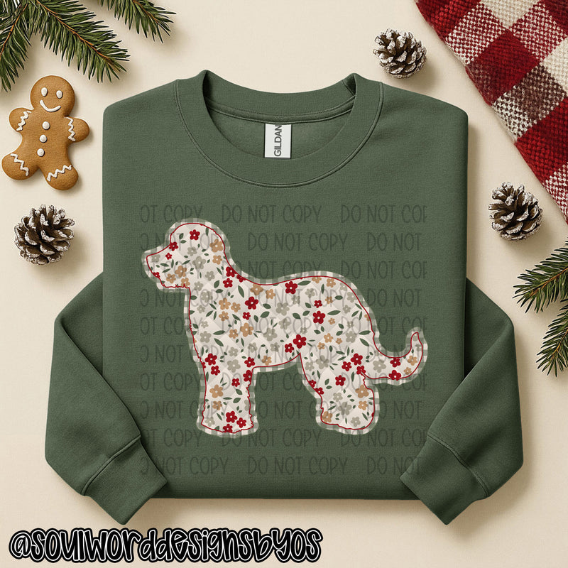 Christmas Faux Quilted Dogs Round 2 - DIGITAL DOWNLOAD