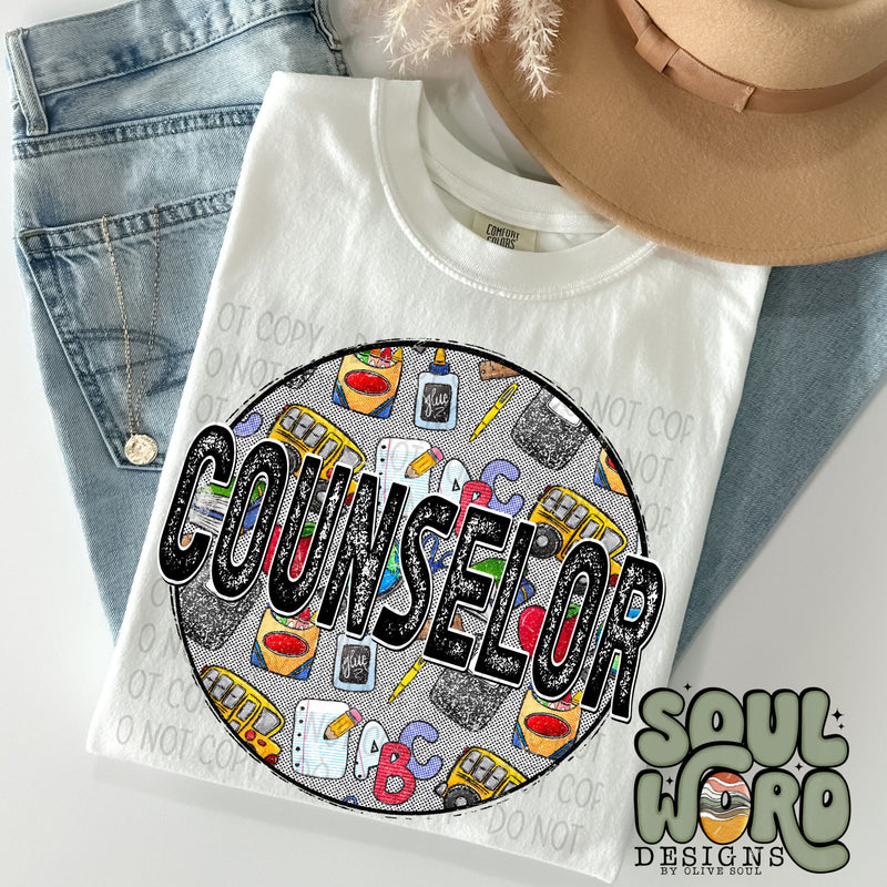 Counselor School Supply Circle - DIGITAL DOWNLOAD