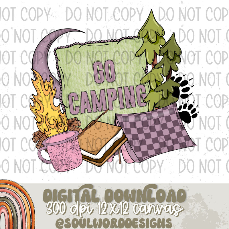 Go Camping Collage - DIGITAL DOWNLOAD