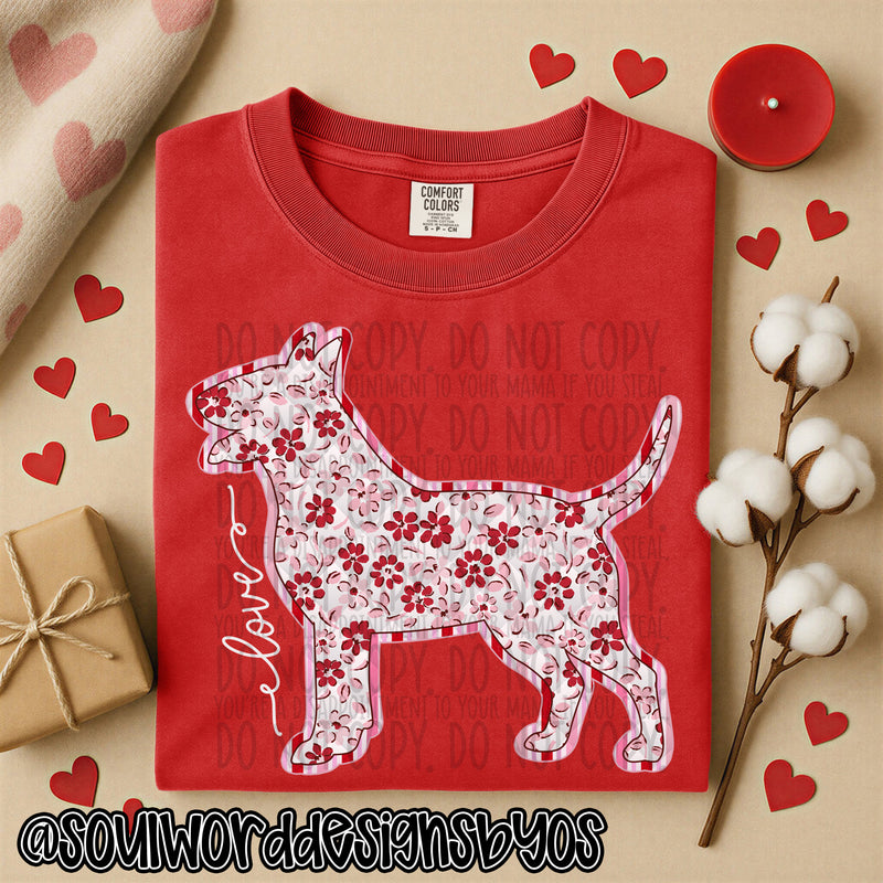 Valentine Faux Quilted Dogs - DIGITAL DOWNLOAD