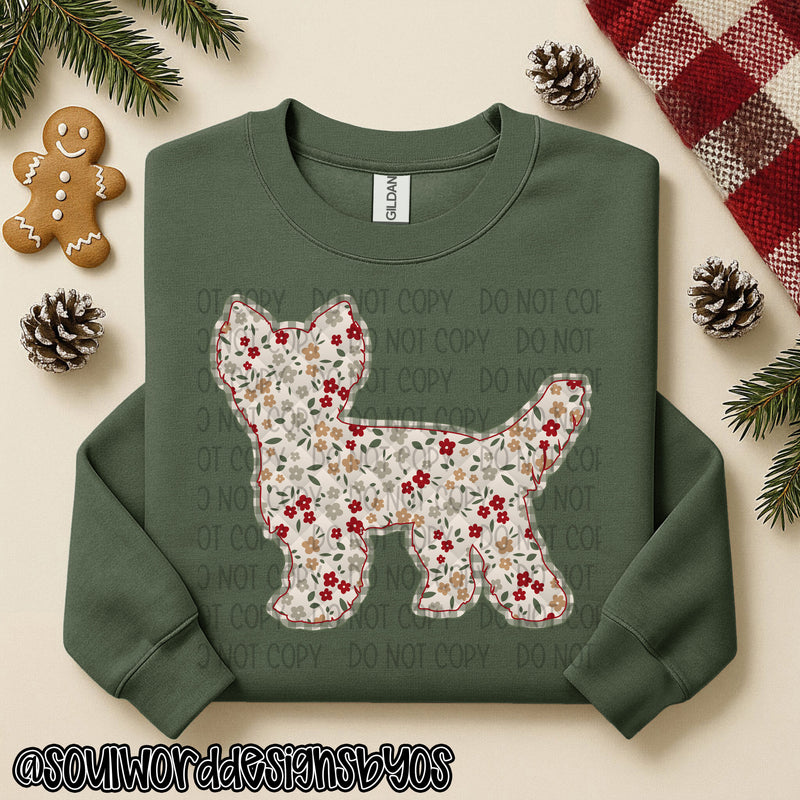 Christmas Faux Quilted Dogs Round 3 - DIGITAL DOWNLOAD