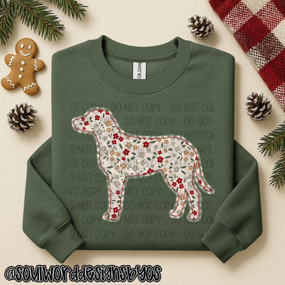 Christmas Faux Quilted Dogs Round 1 - DIGITAL DOWNLOAD