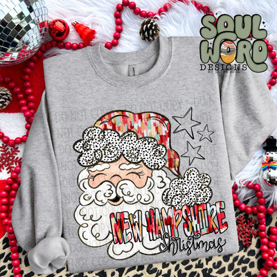 Whimsical Santa States Christmas - DIGITAL DOWNLOAD