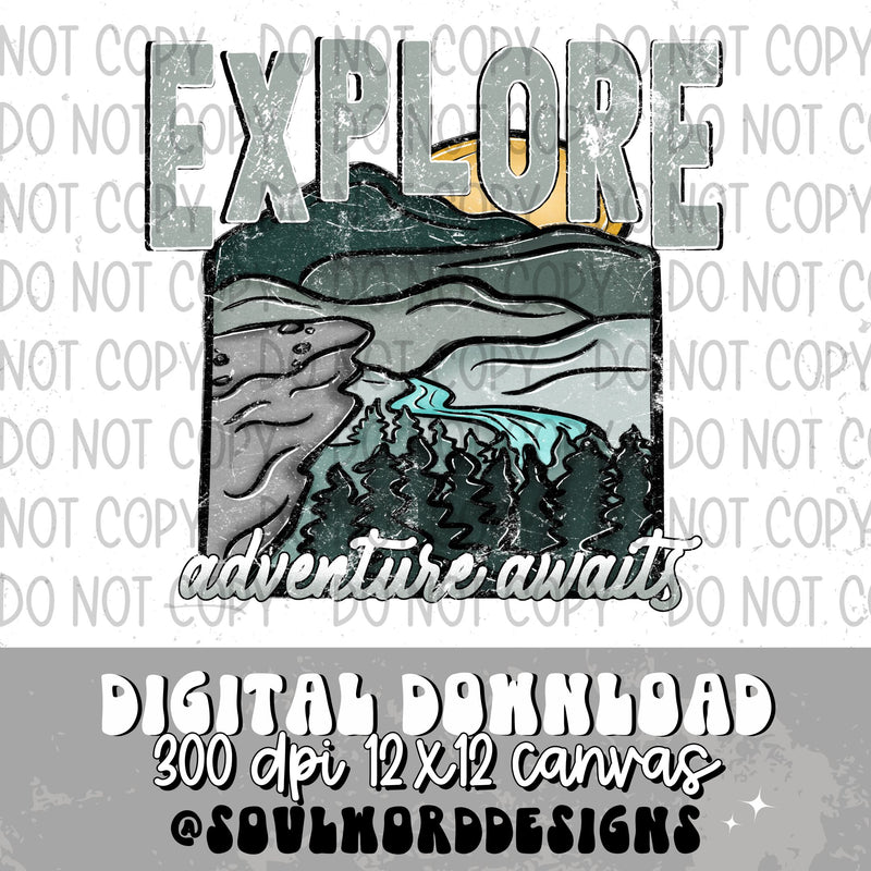 Explore Adventure Awaits - DIGITAL DOWNLOAD