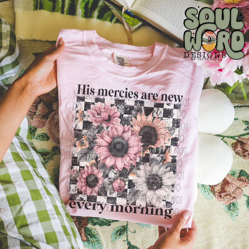 His Mercies Are New Every Morning Floral - DIGITAL DOWNLOAD